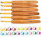 Barlone Häkelnadel Set 26 Stück, 6 Stück Bambus Häkelnadeln 3,5 mm - 6 mm und 20 Stück Maschenmarkierer, Häkelnadeln Ergonomisch Set für Arthritische Hände, Anfänger Häkelnadel Holzgriff Crochet Set