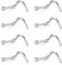 AceFun Nez Piercing, 8 Pièces Acier Inoxydable 22G Argent, Piercing Nez Anneaux Vis CZ Argent