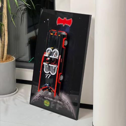 iLuane Display Wallboard for Lego The Classic TV Series Batmobile 76328, Adult Collectibles Wall Mount, Home or Office Décor (No Car Included)