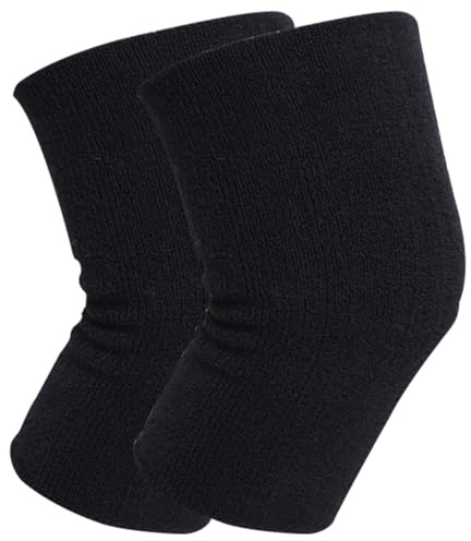 Gcroet Thermal Knee Warmers for Women Men Thicken Stretchy Knee Brace Cosy Night Knee Sleeves for Cold Knee Pain Relief Sport Support Black ...