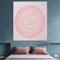 FURNISHFUL FINESSE Mandala Wandteppich Rosa Wandbehang Wandteppiche Boho Ombre Wandtuch für Dekor Zuhause und Wohnzimmer– 76 x 102 cm