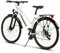 ZYLOYAL10 28 Zoll Trekkingrad Trekking Bike für Damen Herren, 21 Gang Tourney Schaltwerk, Kettenschaltung, Aluminium Rahmen (Weiß, 28 Zoll)