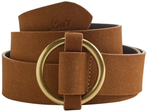 Levi's O Ring Belt for Womens, Belts, Leather Brown, 75