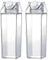 BAODBF Lot de 2 bouteilles de lait de 1 litre - En plastique - Pour lait, jus, eau