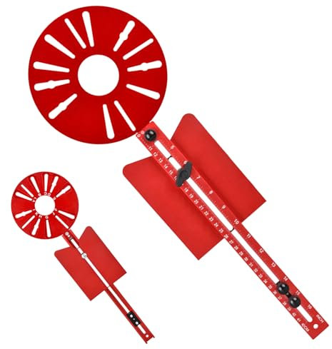 Router Jig, Aluminum Alloy Router Guide, Multifunctional Adjustable Groove Cutter, Precision Trim Guide Template for Woodworking, Cabinet Doors, Carpentry, 20.98x6.81x1.34 Inches