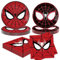 LaVenty assiettes carton rouge noir vaisselle super héros anniversaire déco fête enfants set spider