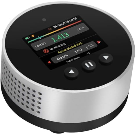 Uxsjakjsd Portable Radon Detector X Gamma Rays Natural Gas Detector with LCD Color Display for Home Basement, PCi/L