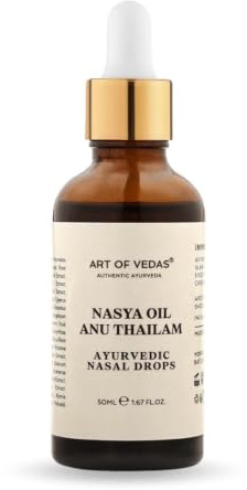 Art of Vedas Anu Thailam 50 ml | Traditionelles ayurvedisches Nasya Öl | Klassische Rezeptur in kaltgepresstem Sesamöl | Für die tägliche Dinacharya