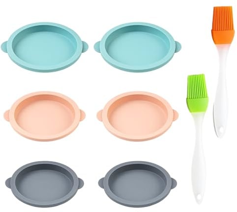 8 Stück Silikon Muffinförmchen, Eierformer Für Gekochte Eier, Pancake Form, Muffinform, Silikon Backform Airfryer, Für Schnelles Frühstück, Gesundes Kochen Und Party Snacks