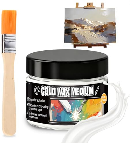 HONTAOK Medium Acrilico Mate, Wax Medium, Barniz Acrilico Mate, Proporciona una Capa Protectora de Larga Duración Para Acuarela, Gouache, Pintura al Óleo, Acrílica, Tinta y Pastel, 120g