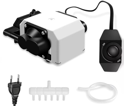 Aquarium Luftpumpe,25W Regelbare Teichbelüfter für Gartenteiche, Belüfterpumpe|Air Assist Laser 55L/min Einstellbarer Luftstrom,Luftunterstützungspumpe für Laserschneider Laser Gravur Geräuscharm