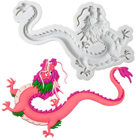 Sternzeichen Drache Silikonform – 17,8 X 11,6 X 1,5 Cm | Chinesischer Stil