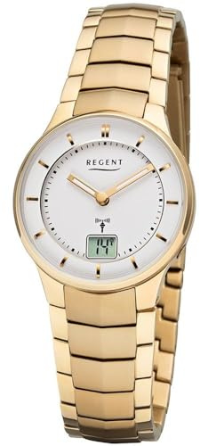 Regent Damen Analog Quarz Uhr mit Edelstahl Armband 12030089