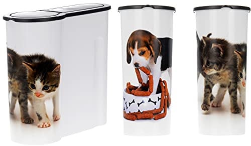 Futterdose für Trockenfutter - 4 Liter - Katzenfutterbox Hundefutterbox Tierfutterdose Katzen