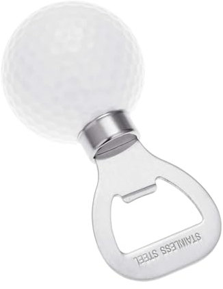 MUXSAM Beer Bottle Opener Novelty Golf Shape Creative Kitchen Gadgets Drink Opening Golf Ball-Shaped 92.67mm Stainless Steel-White