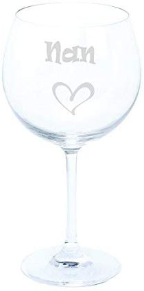 Dartington Verre Copa Nan With Heart Gin & Tonic Fête des Mères