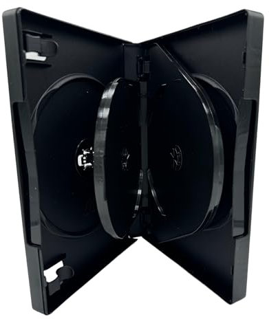 1 x Dragon Trading 5 Disc Nero M Lock CD DVD Blu Ray Disc Case per contenere 5 dischi con dorso da 26 mm e clip per opuscolo Na custodia esterna in plastica per intarsio opere d'arte