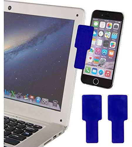 xcivi 2 Pack Screen Side Clip Mount Screen Holders for Laptop and Monitor | Laptop Screen Side Clip Mount, Fit For ≤0.4 Inch Thin Screen, Multi-piece Combo for Phone & Table, Portable Screen Side Clip