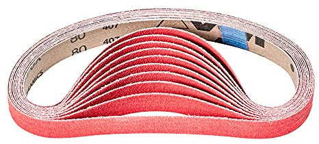 PFERD Schleifband BA, 10 Stück | Keramikkorn 20x520mm CO-COOL80 | 45098025 – für Edelstahl-Schliff mit Bandschleifer
