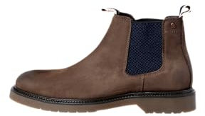 JACK & JONES Jfwleyton Leather, Chelsea Boot Uomo, Marrone Pietra, 43 EU