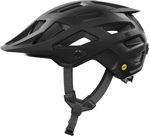ABUS MTB-Helm Moventor 2.0 MIPS - Fahrradhelm mit Aufprallschutz für den Geländeeinsatz auf dem Mountainbike - All-Mountain-Helm für Damen und Herren - Schwarz Matt, S