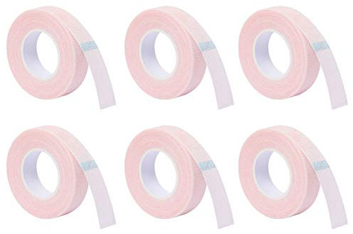 Fadlash Wimpern Tape Rosa 6 Rollen, Wimpern Tapeband, Wimpernklebeband,Wimpernband für Wimpern Lash Extension Wimpernverlängerungswerkzeuge