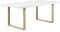 i-flair Esszimmertisch Macon 160x90 cm Kufentisch Holztisch Esstisch Kufengestell Tisch mit Tischplatte und Kufen - Weiß + Eiche