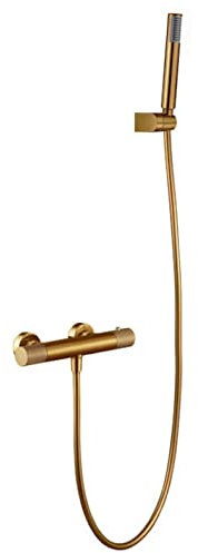 Grifo de ducha termostático oro cepillado Line Imex BTD038-5OC