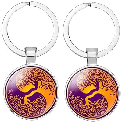 Llavero Accesorios De Estilo Chino Yin Yang Tai Chi Chismes Mapa Panda Gato Huella Tiempo Gema Llavero Pequeño Regalo Civil Tai Chi 2 Piezas