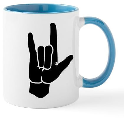 CafePress I Love You (in Sign Language) Mug 11 oz (325 ml) Ceramic Coffee Mug