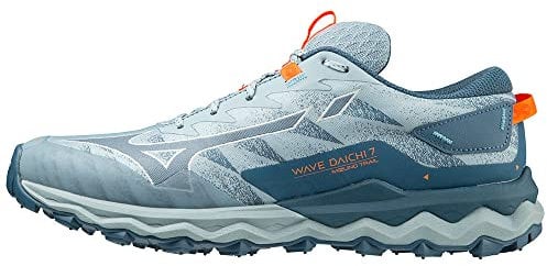 Mizuno Herren Wave Daichi 7 Traillaufschuh, Forget-Me-Not/Provincial Blue/Light Orange, 43 EU