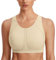 SYROKAN Women's Sports Bra for Large Breasts High Impact Full Coverage Padded Wireless Running Halter Neck Bra Oil Beige 36G