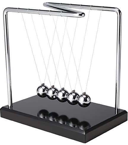 powerking Newtons Cradle Balance Balls - Cradle Ball Office Desk Pendulum Balance Ball Swinging Magnetic Balls Desk Decoration Toys, Z - Shape