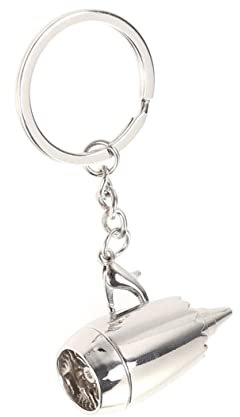 WOONEKY Creative Metal Airplane Engine Keychain Hanging Bag Pendant for Keys Unique Design for Pilot and Everyday Use