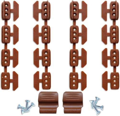 Estika Plissee Halterungen mit Bohren - 4 Stück - Hellbraun - Plissee zum Anschrauben ersatzteile