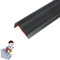 Perfil de borde para escaleras, autoadhesivo, 50 x 25 mm, 100 cm, perfil angular autoadhesivo, borde antideslizante para escaleras (negro-1)