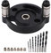 Center Locating Punch Set, Aluminum Alloy Self Adaptive Centering Woodworking Guide Puncher with Drill Bushings (Black)