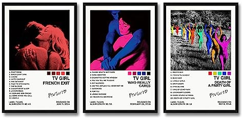 KUCOON TV-Girl-Poster, Album, Poster, dekoratives Gemälde, Leinwand, Poster, Schlafzimmer, Malerei, 20 x 30 cm, ungerahmt, 3 Stück