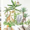 WandSticker4U®- Wandtattoo SAFARI I I Wandbilder: 75x72 cm I Wandsticker Kinderzimmer Wald-Tiere Dschungel Elefant Giraffe Zebra I Wand Aufkleber Baby-zimmer Mädchen & Junge Deko