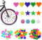 210 Stück Bunten Fahrradspeichen Fahrrad Zubehör Kinder, Fahrrad Speichenperlen Kinderfahrrad Reflektierende Speichenklicker, Fahrradspeichen Dekorationen für Mädchen und Jungen Speiche Perlen