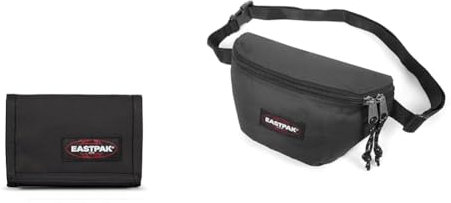 EASTPAK Crew Single Geldbörse, 22 cm Black (Schwarz) & Springer Gürteltasche, 129 cm, 125 L, Black (Schwarz)