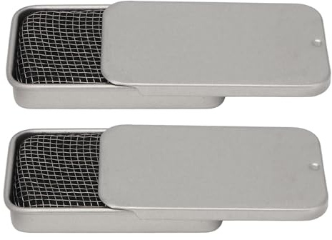 Psytfei Spiritusbrenner 2 Stück Alkoholbrenner Winddicht Tragbarer Mini Campingkocher Kochfeld für Picknick Grillen Campen Wandern (Silber)