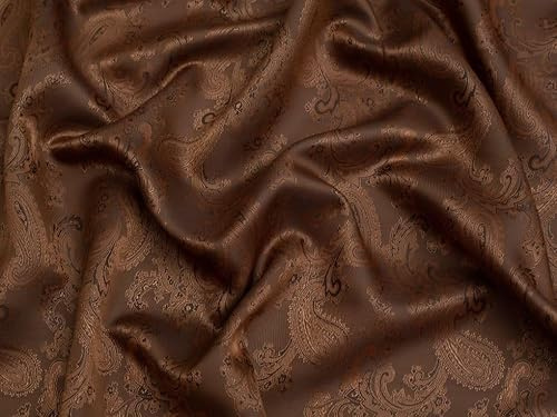 Minerva Gewebter Jacquard-Futterstoff, 17 Braun, Meterware