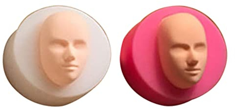 MISUVRSE Moule en argile Visage de Poupée Humain Moule en Silicone pour Chocolat Bonbons Fondant Gâteau Cupcake Outil de Décoration Forme de Tête de Bébé 3D Moule à Gâteau Fondant Silicone Fondant