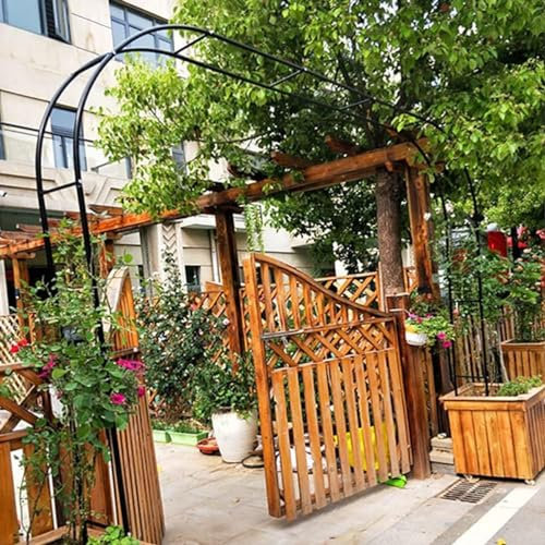 Gartenbogen Aus Metall, 2,4 M, Robuste Gartenlaube, Stahlrahmen, Groß, Stark, Wetterbeständig, Kletterpflanzen, Stützbögen Für Drinnen Und Draußen, Für Rosen, Kletterpflanzen, B350 X H220 Cm
