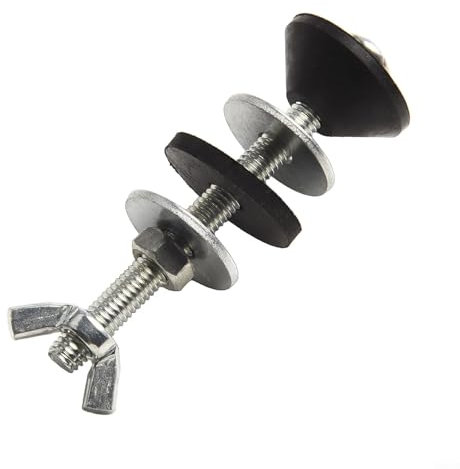 Toilet Tank To Bowl Bolts Kit - Heavy Duty Toilet Bolts - Waterproof Stainless And Rubber Washers Gaskets,Fastening Set For Toilet Mounting And Repair(Stainless Steel)