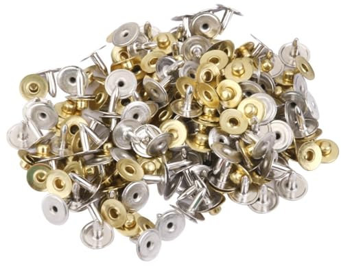 100 juegos de remaches con botones para coser pantalones vaqueros dorados