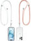 Wanme Cordino per Cellulare da Collo, 2Pezzi Universale Cordino per Telefono, Regolabile Cordino Tracolla per iPhone Huawei Samsung Tutti Gli Smartphone,Oro Bianco+Rosa