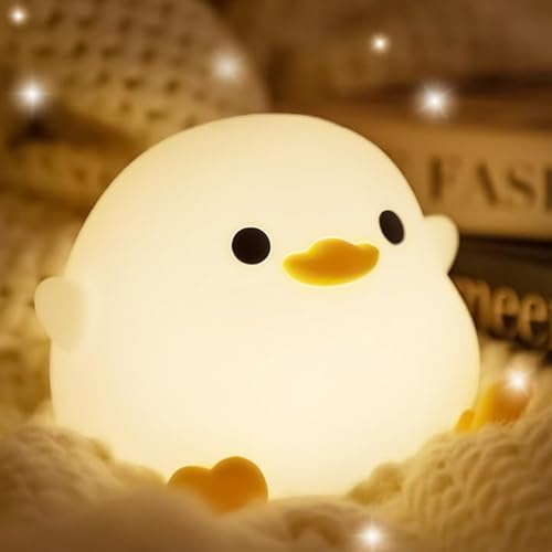 TOWEBOORY DoDo Ente Nachtlicht, LED Nachtlicht Kinder Silikon Enten Lampe Wiederaufladbare LED Nachttischlampe mit 20 Minuten Timer DoDo Duck Kawaii Nachtlichter Dimmbar für Schlafzimmer, Wohnzimmer
