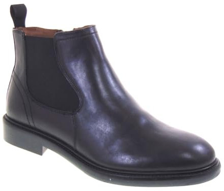 Valleverde 36814 Stivaletti Casual Uomo Pelle Nero Tacco Grosso 3Cm Suola Gomma